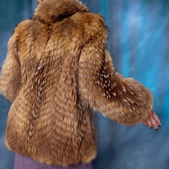 Vintage 80's Fur Coat/jacket - Picture 3 of 9